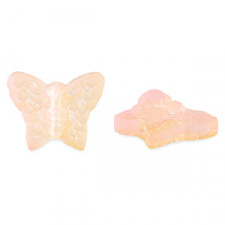 Glass bead 16mm Butterfly - Peach pink
